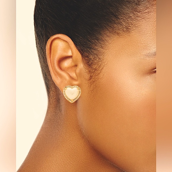 Kate Spade Cream “My Love” Heart Earrings-Part of a Collection (Sold Separately) - Picture 7 of 7